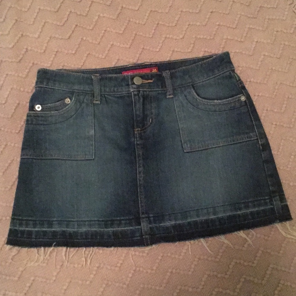 2 for $10! Gently used juniors stretch denim skirt